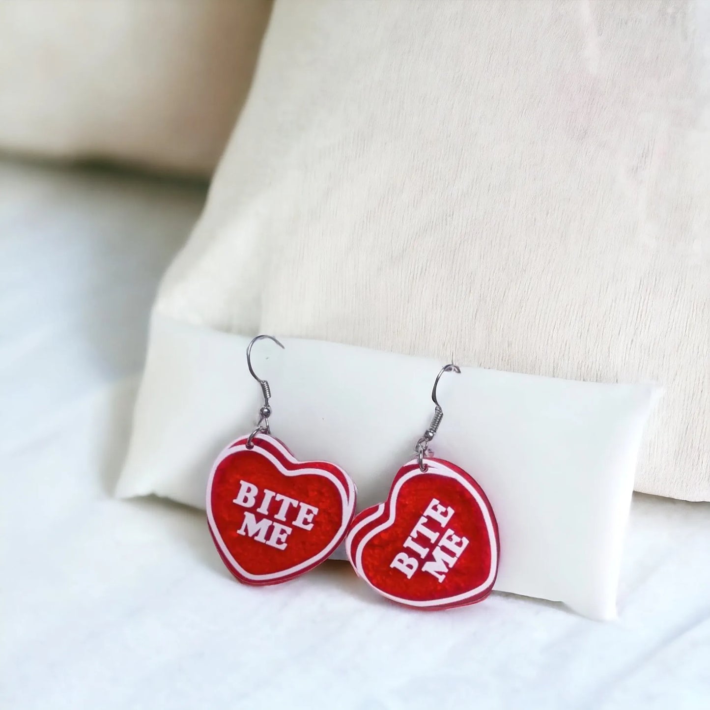Heart Shaped Bite Me Earrings