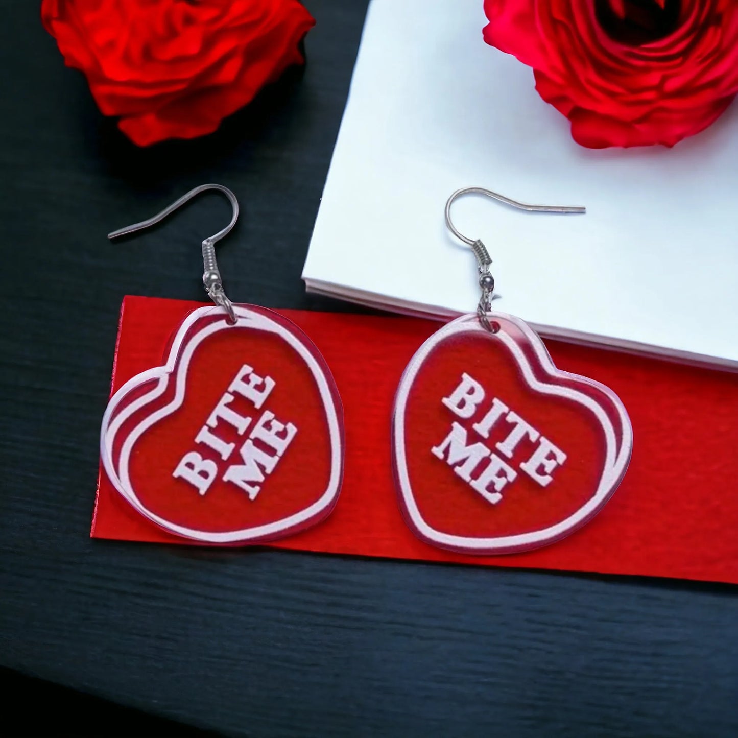 Heart Shaped Bite Me Earrings