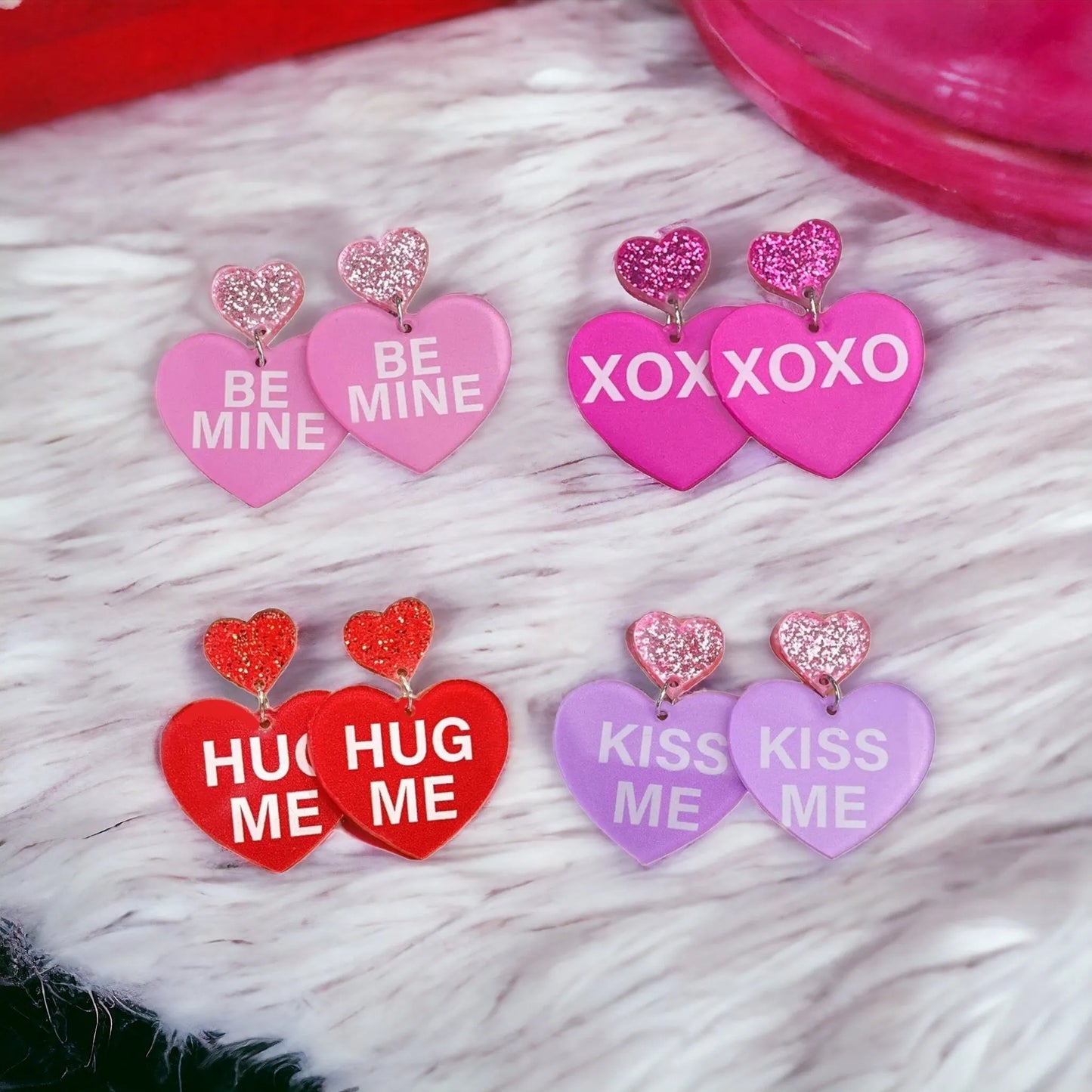 Candy Heart Love Valentine Earrings