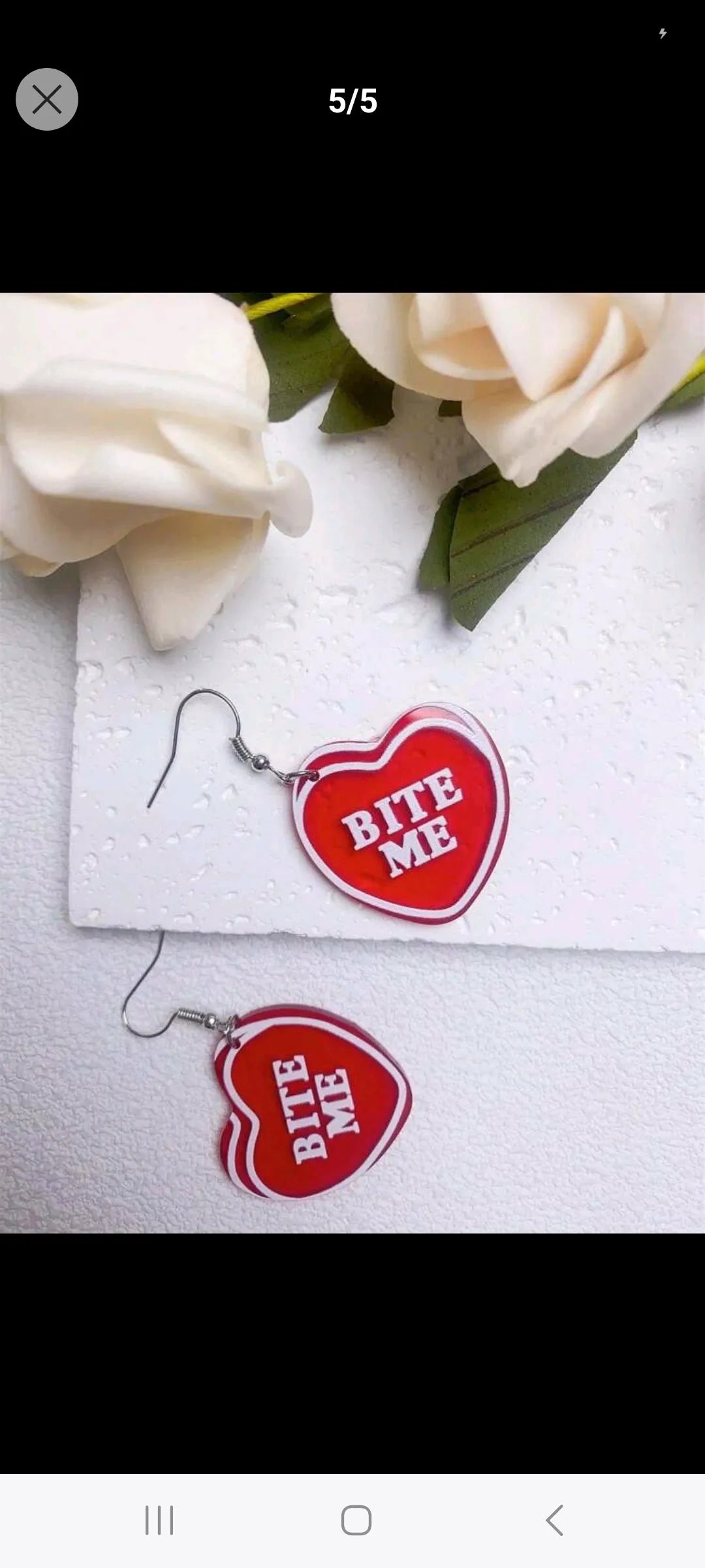 Heart Shaped Bite Me Earrings