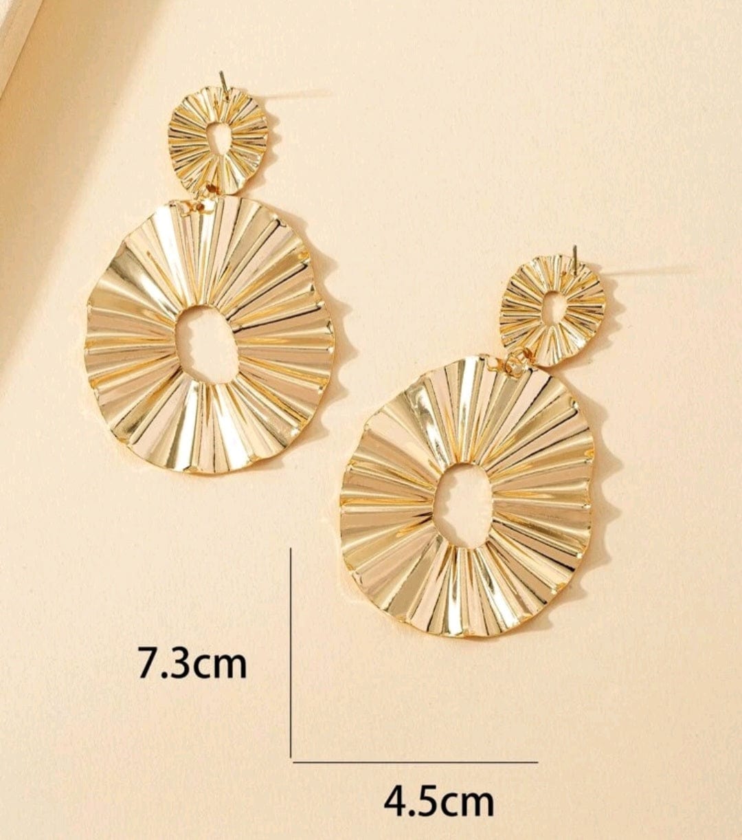 She's A Golden Empress Statement Earrings - The Bling Barn