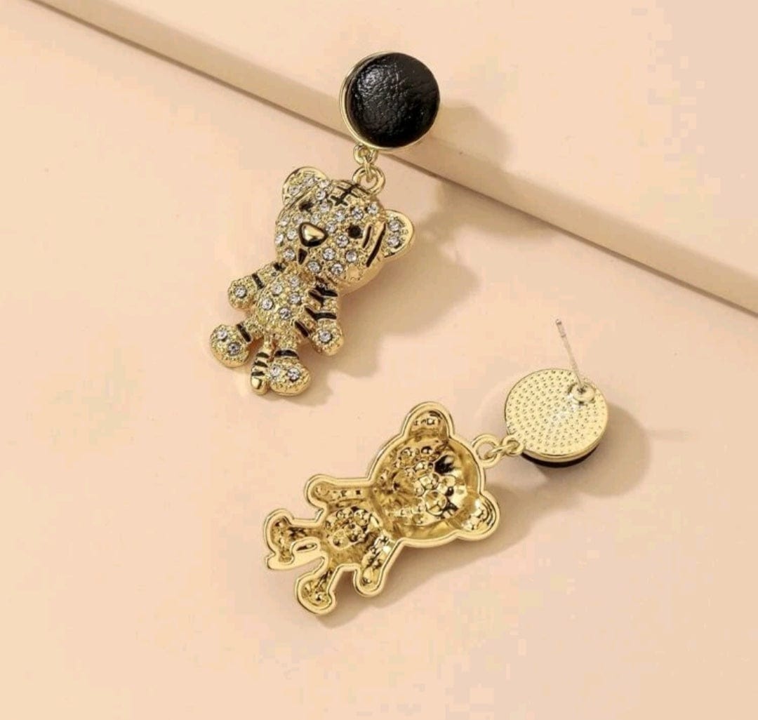 The Tiger That Shines Pendant Earrings - The Bling Barn