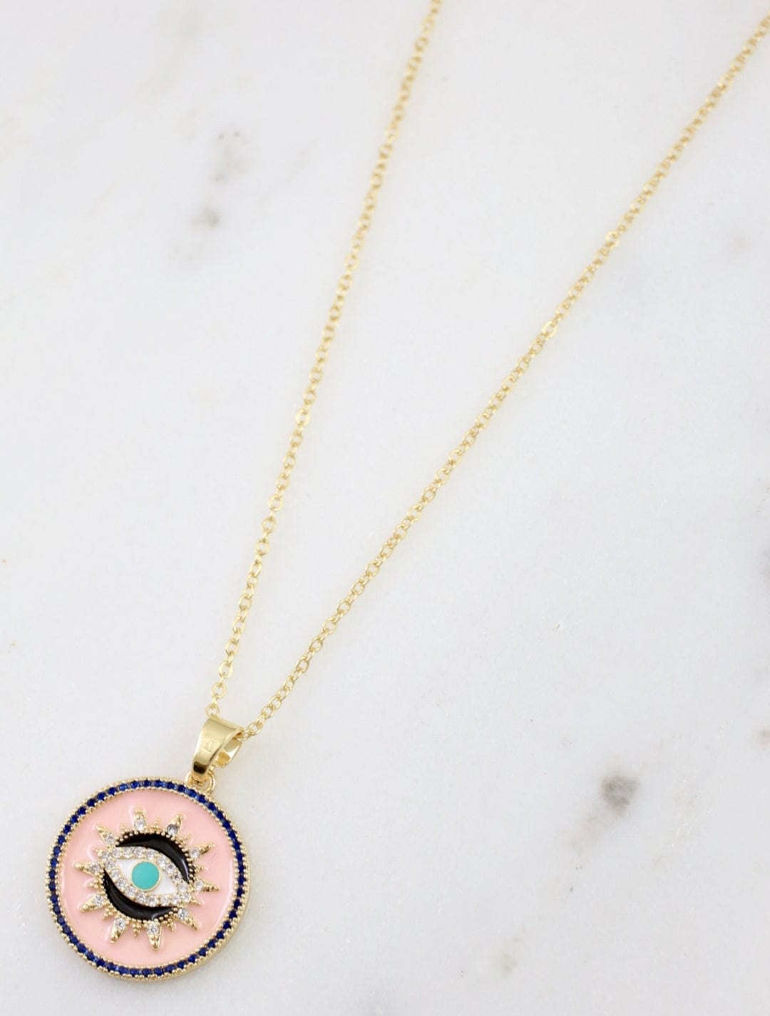 Glenn Necklace with Seeing Eye LIGHT PINK
