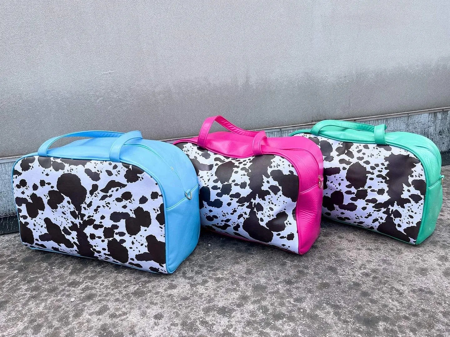 Luxe Gal Cow Print Travel Duffel Bag