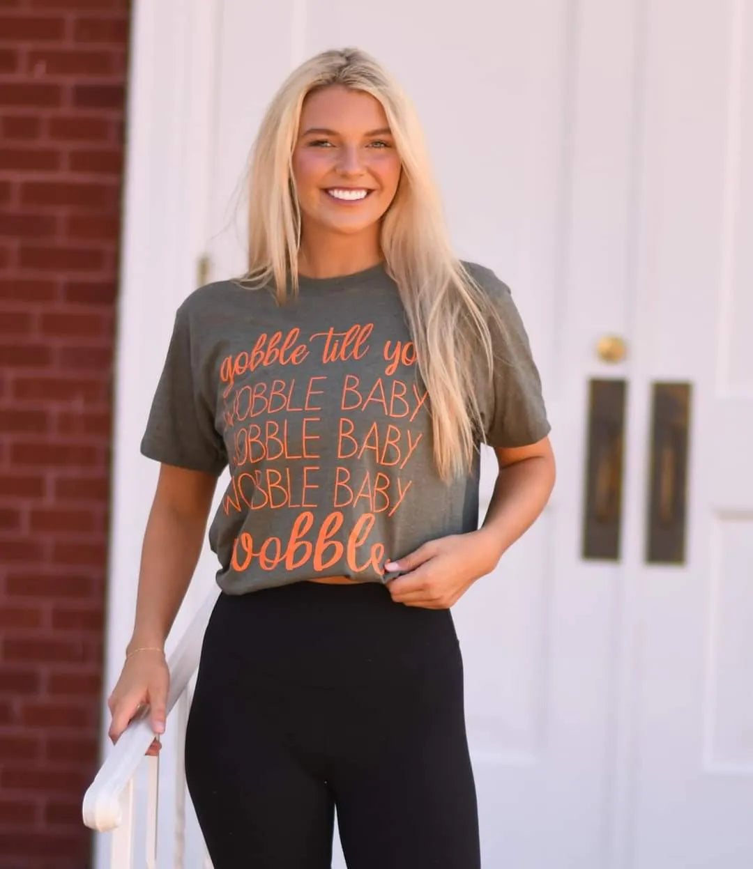 Gobble Till you Wobble Baby Graphic Tee - The Bling Barn western fashion jewelry