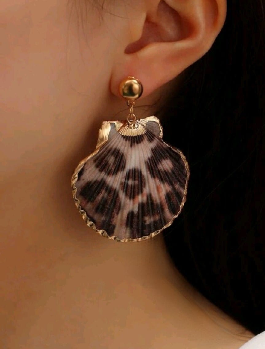 The Sea Is Calling My Name Shell Earrings - The Bling Barn