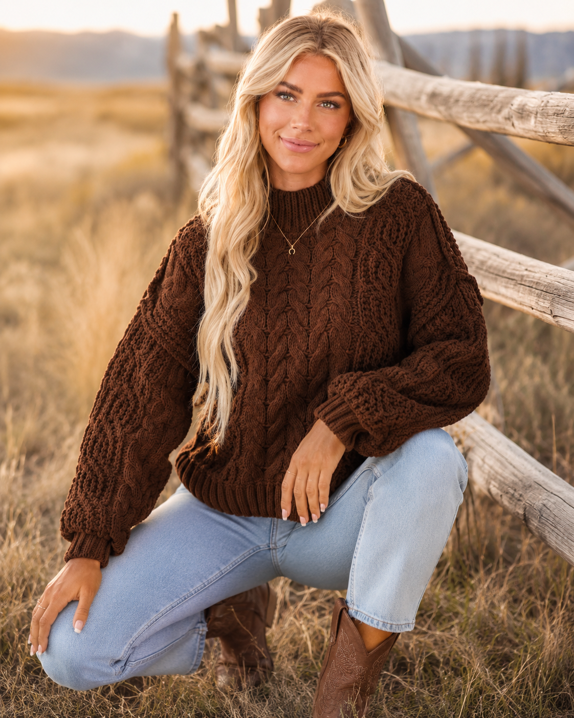 The Aspen Ridge Cable Knit Sweater