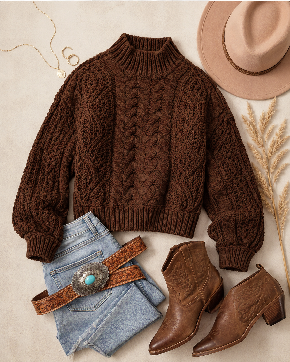 The Aspen Ridge Cable Knit Sweater