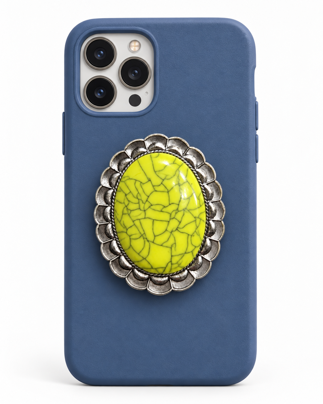 Neon Mesa Chartreuse Western Stone Phone Grip