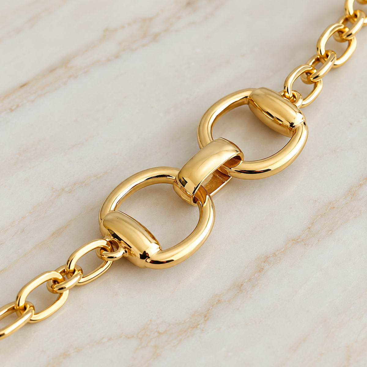 Double Equestrian Horse Bit Chain Necklace – Gold or Silver