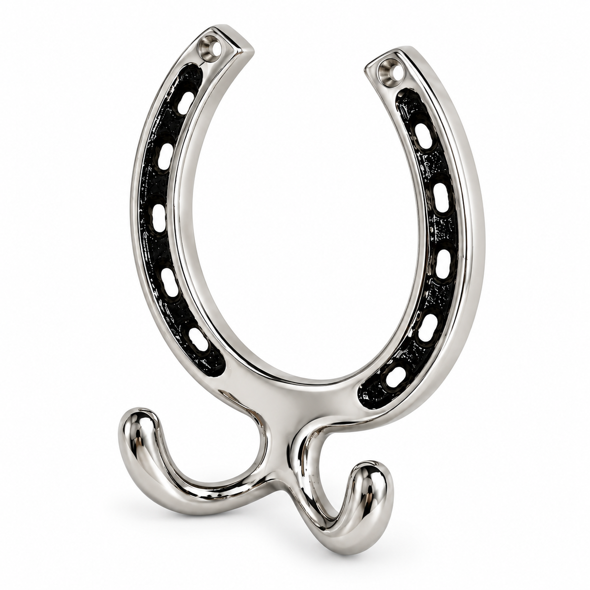 Huntley Equestrian Silver Horseshoe Wall Hook – 2 Hook