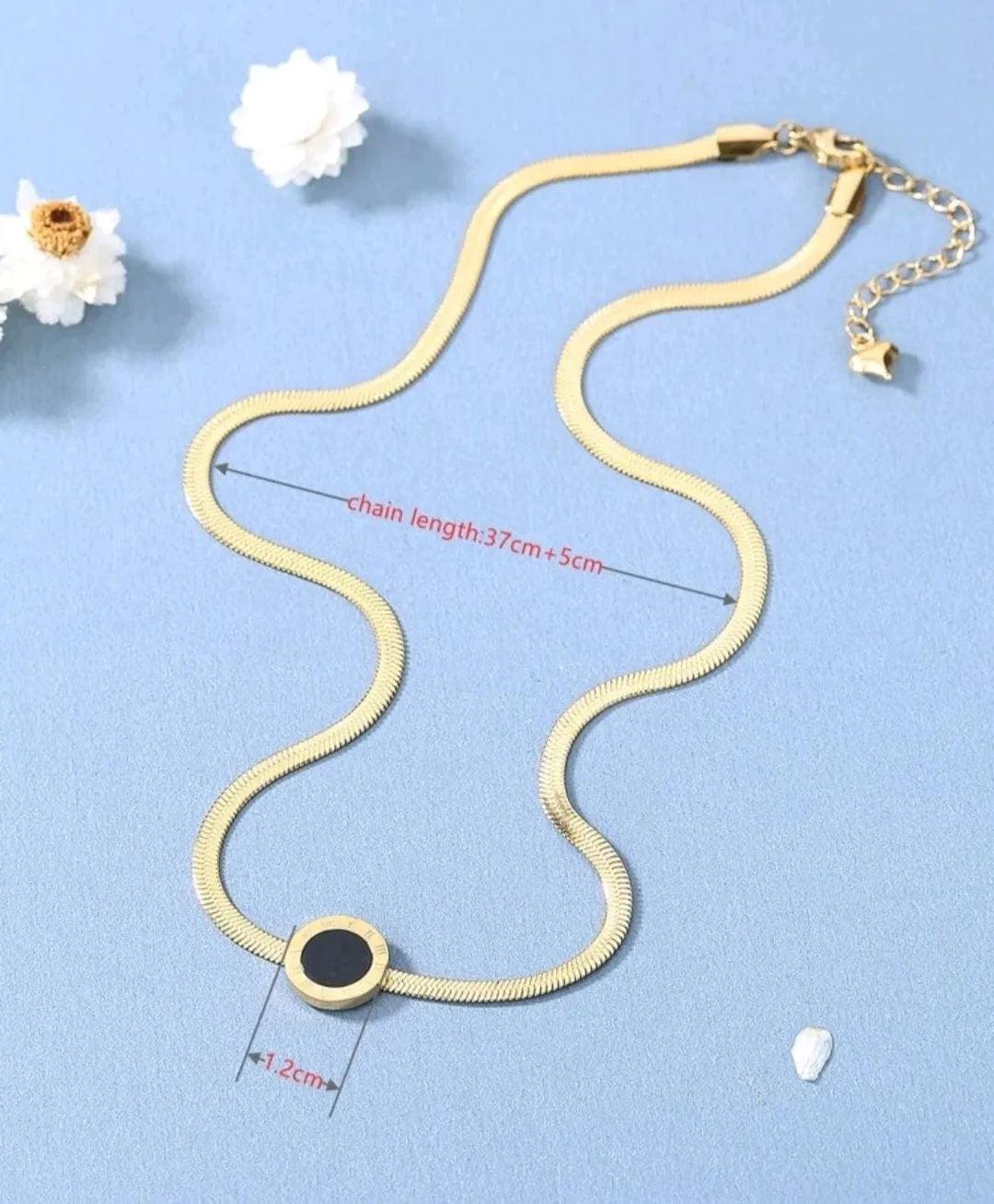 Thick Chain Roman Numeral Necklace