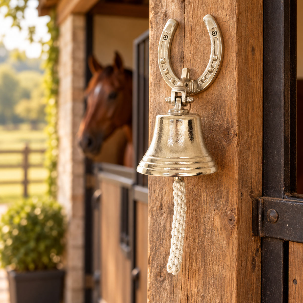 Huntley Equestrian Wall-Mounted Horseshoe Bell