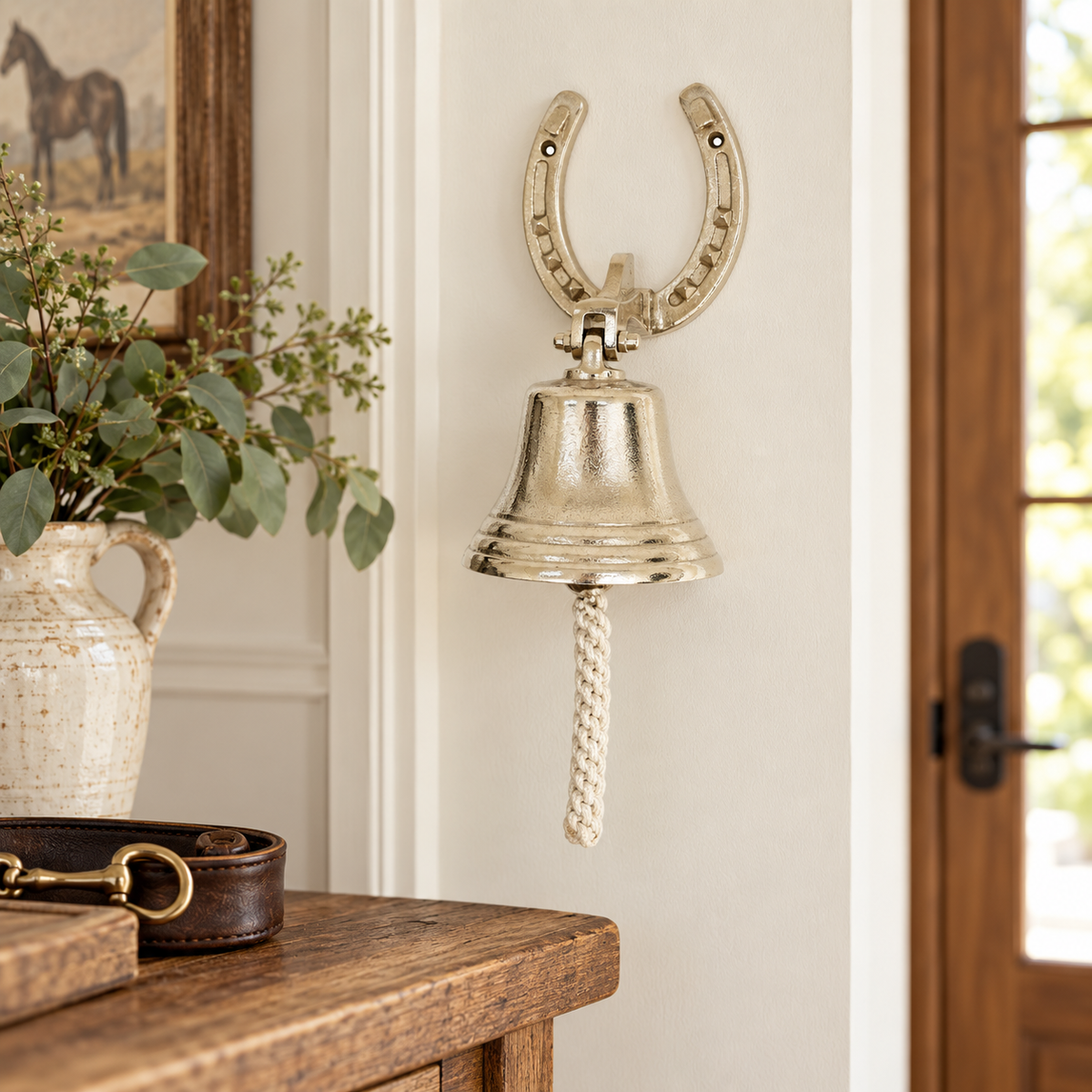 Huntley Equestrian Wall-Mounted Horseshoe Bell