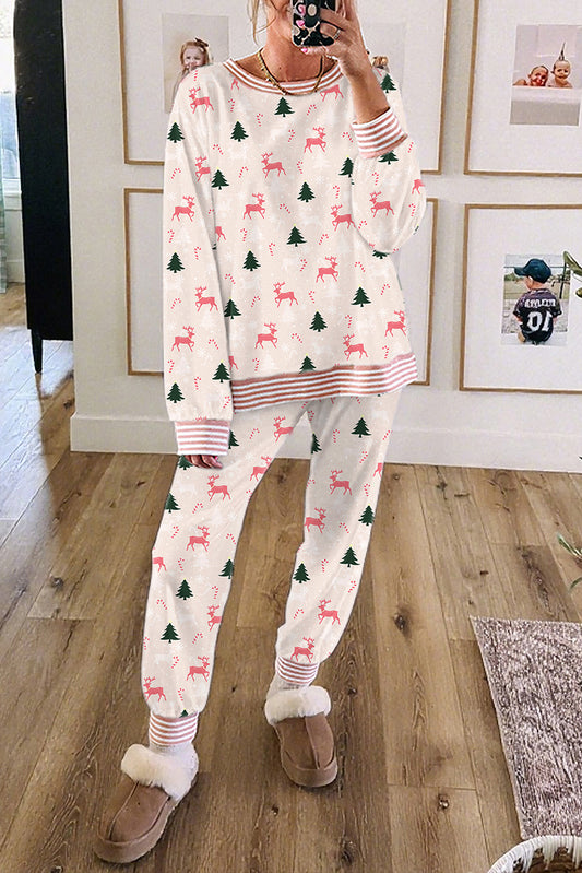 Merry Bow & Tree Pajama Set