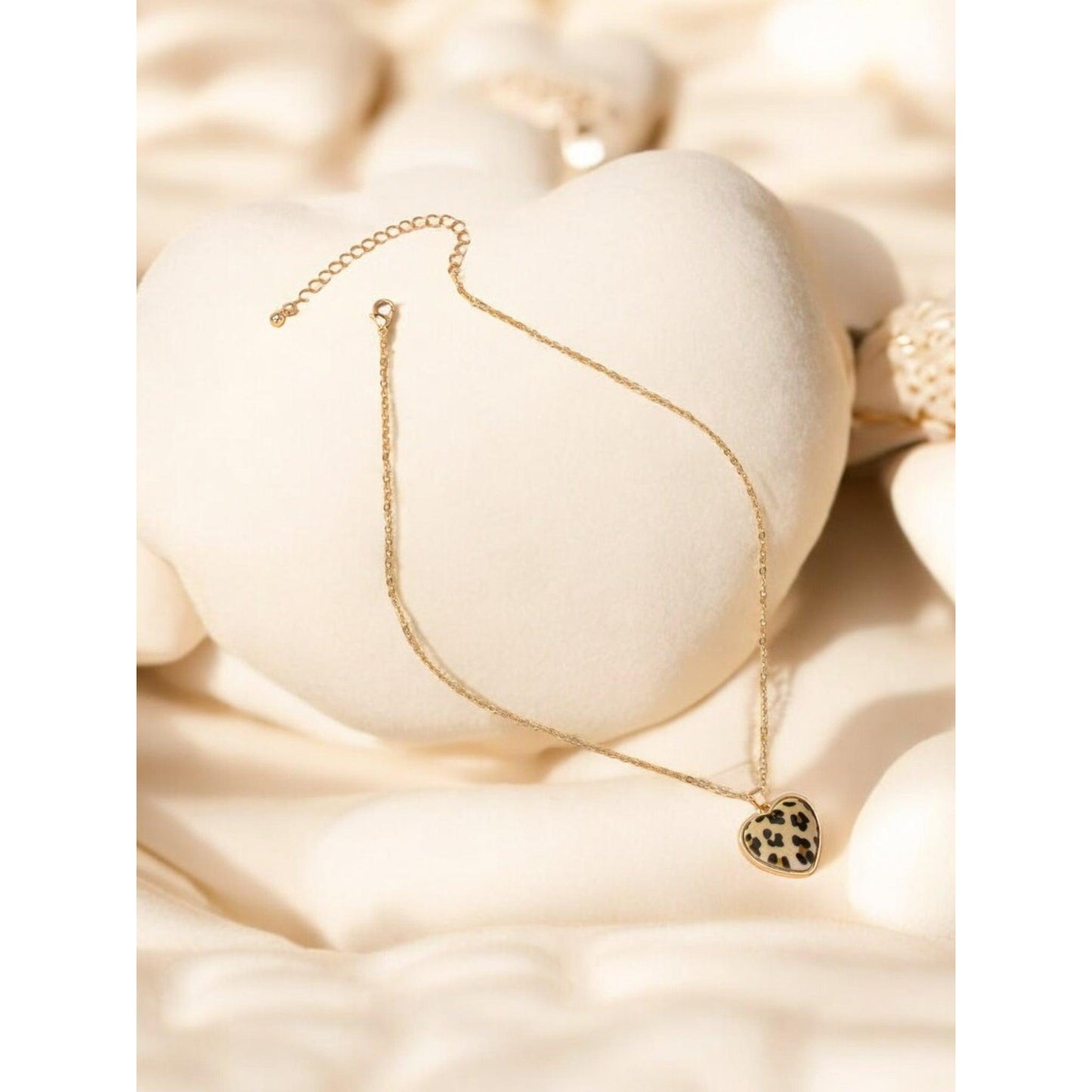 Deep In The Wild Leopard Heart Necklace