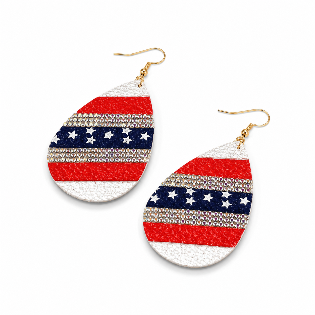 American Sparkle Tear Drop Earrings