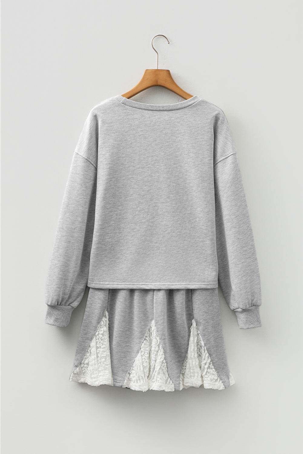 Lace & Grace Patchwork Set | 2-Piece Pullover & Skort Outfit