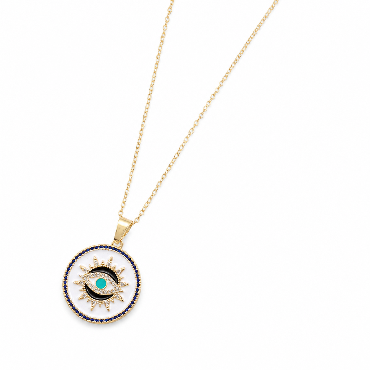 Glenn Necklace with Seeing Eye WHITE
