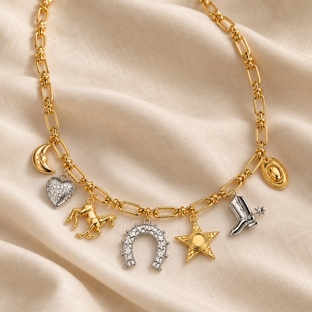 Wild Western Multi Charm Necklace