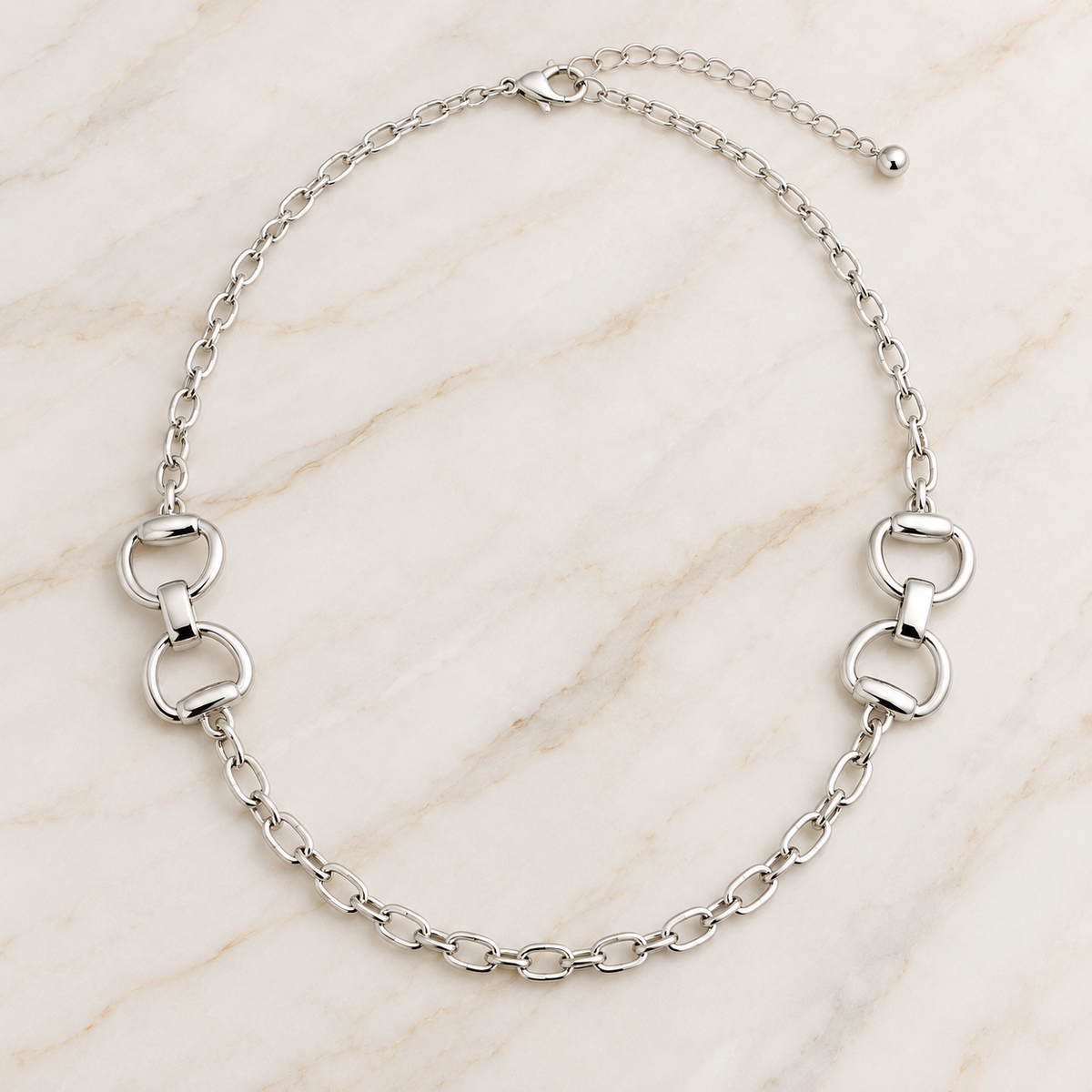 Double Equestrian Horse Bit Chain Necklace – Gold or Silver