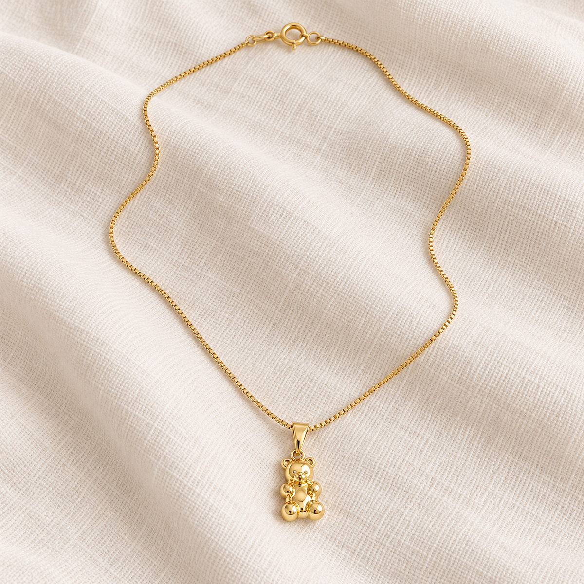 My Dear Bear Gold Teddy Bear Pendant Necklace