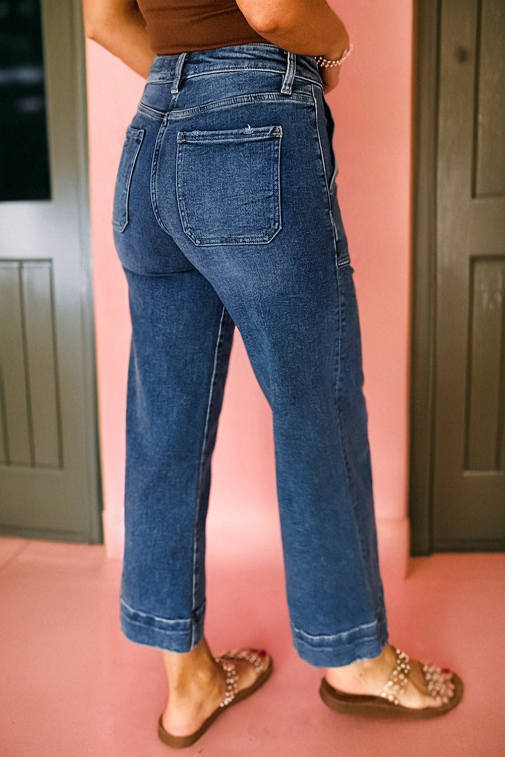 High Noon Seamed Wide Leg Jeans