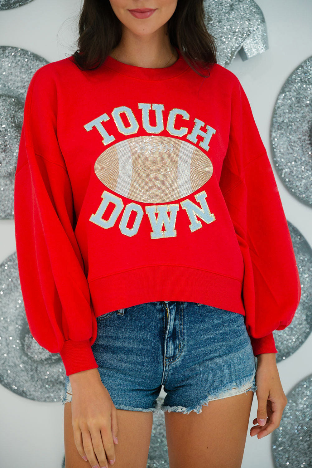 Touchdown Tango Sweatshirt - The Bling Barn western fashion jewelry
