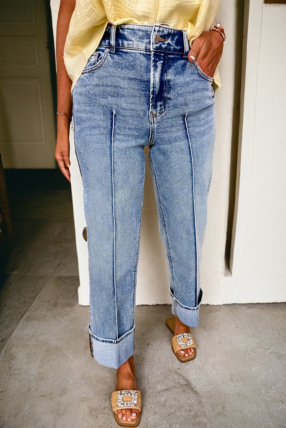 Canyon Cuff Straight Jeans