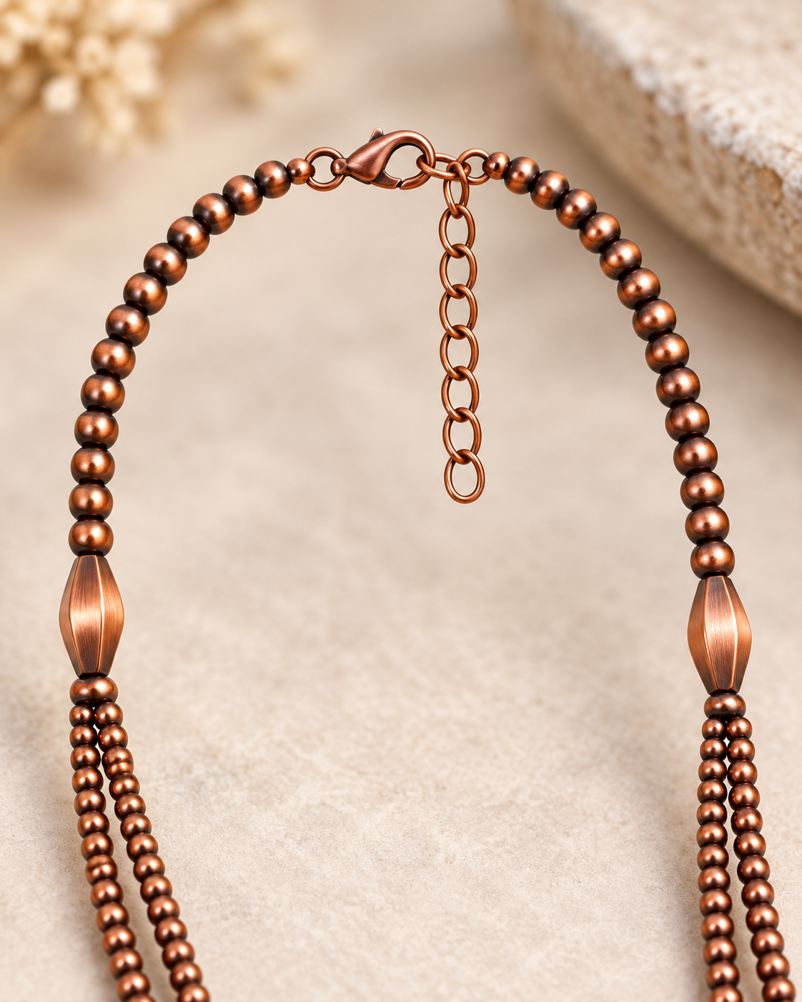 Attribute image showing Mesa Trail necklace at approximately 35.4 inches long with a 2.8-inch extender