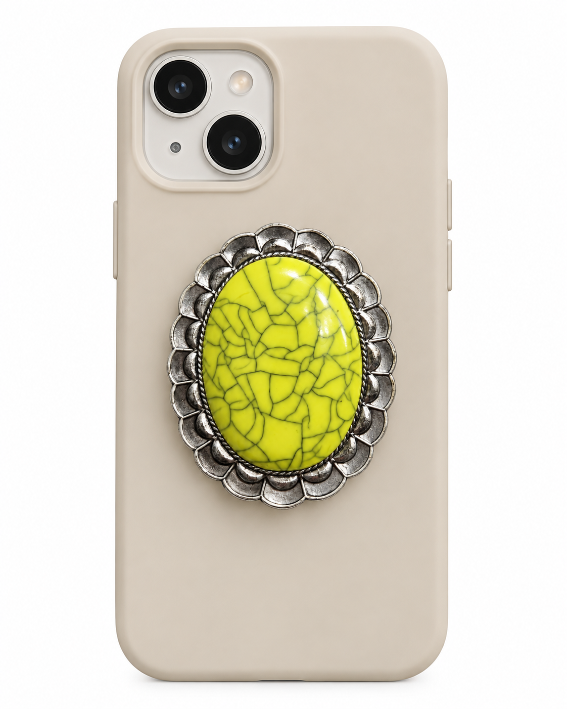 Neon Mesa Chartreuse Western Stone Phone Grip