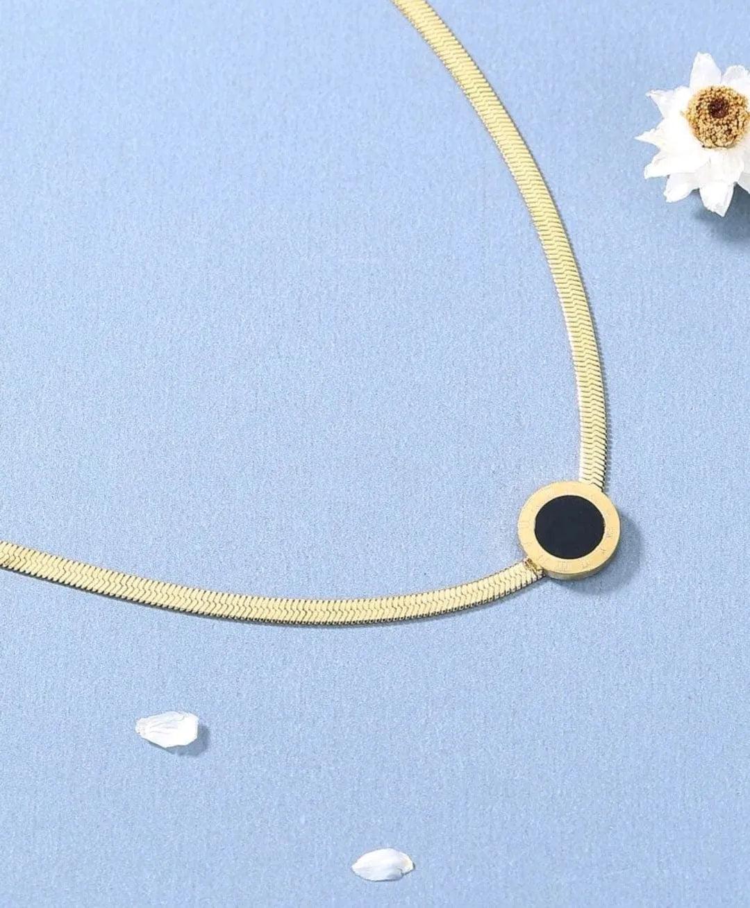 Thick Chain Roman Numeral Necklace