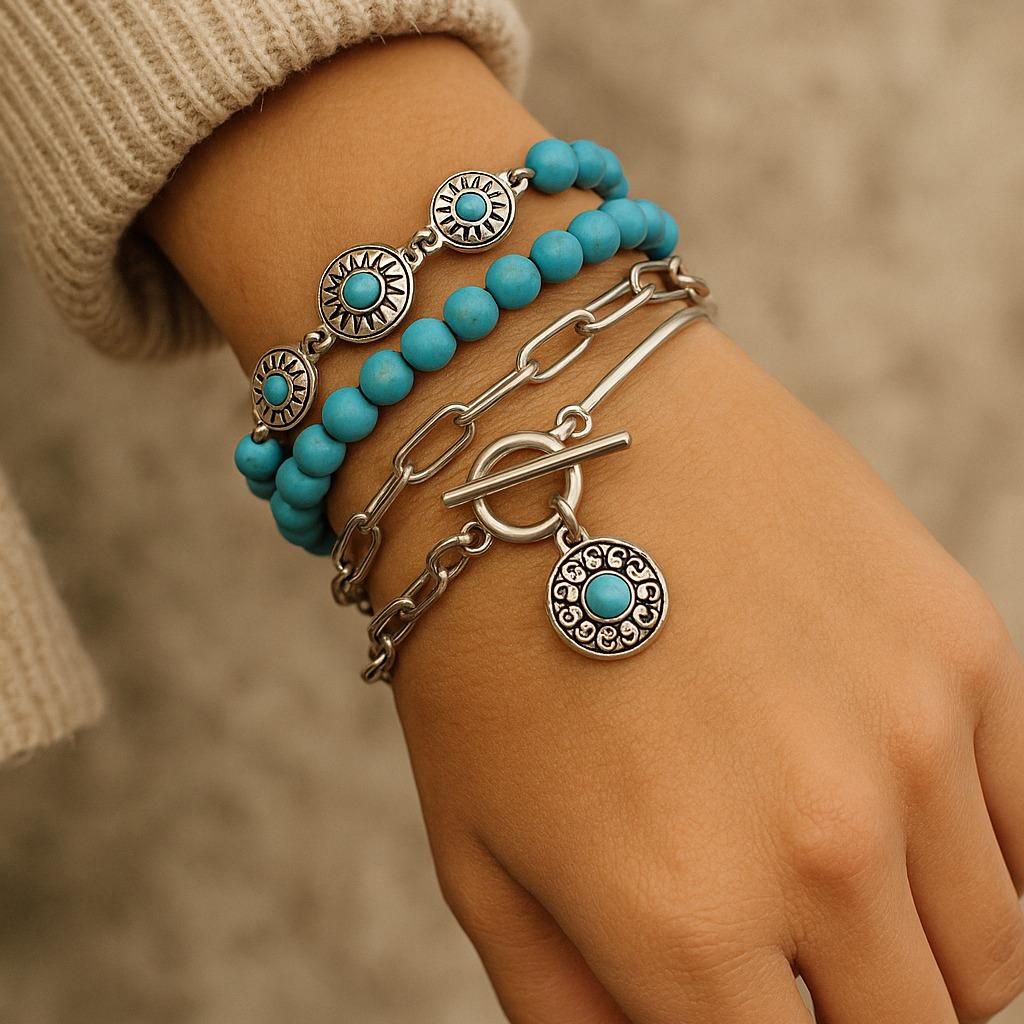 Mandy At The Bay 4 Piece Fashion Bracelet Set