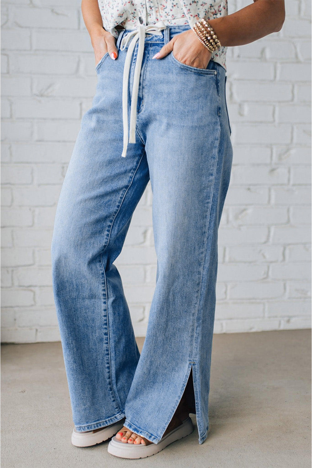 Everyday Ease High-Rise Drawstring Jeans