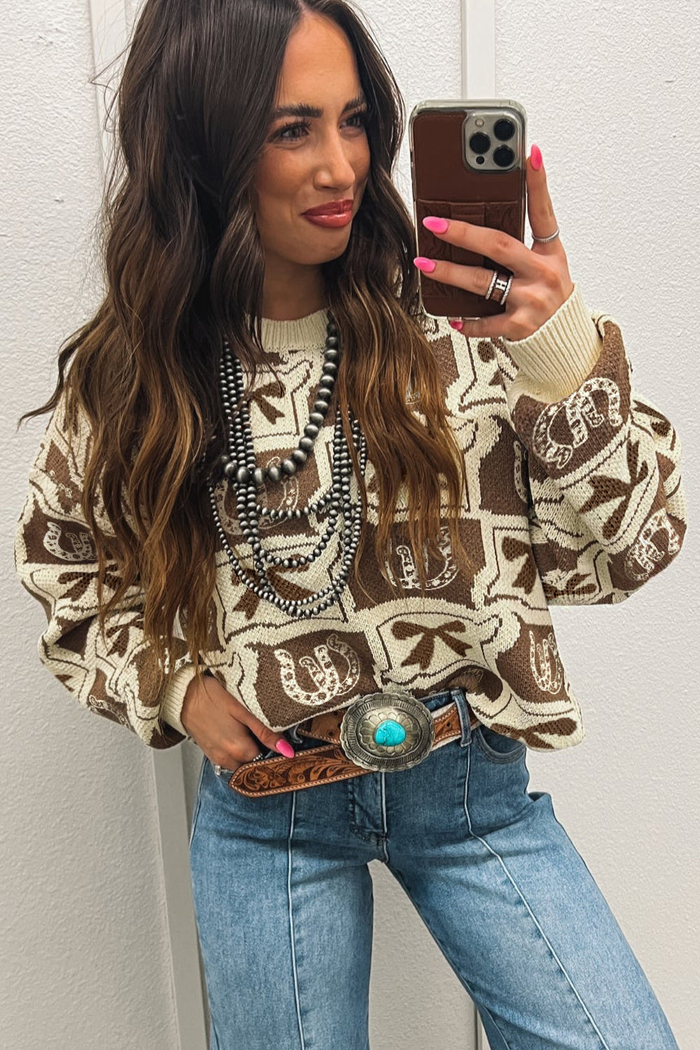 Hitched & Lucky Horseshoe Sweater