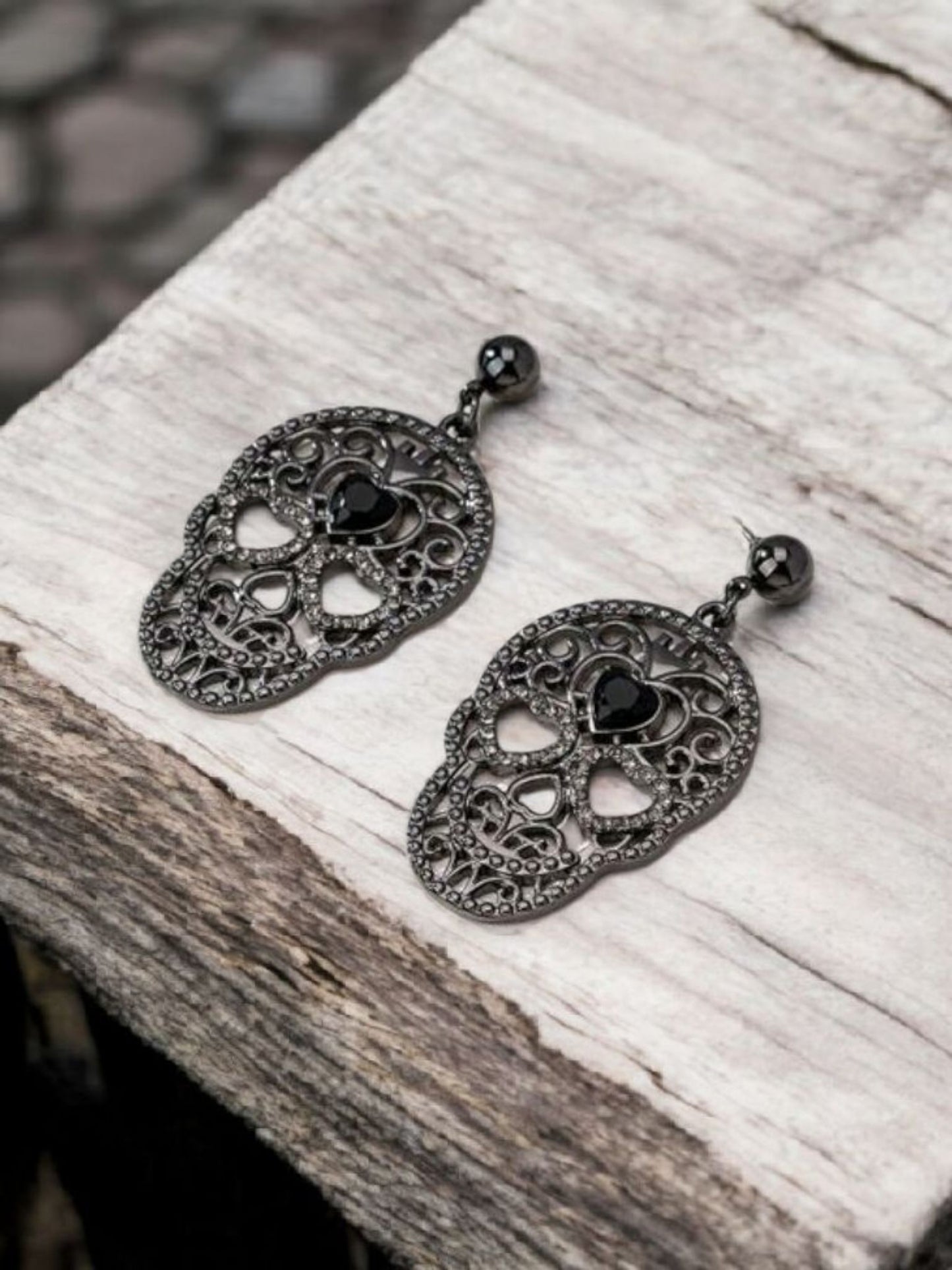 Midnight Soul Skull Earrings