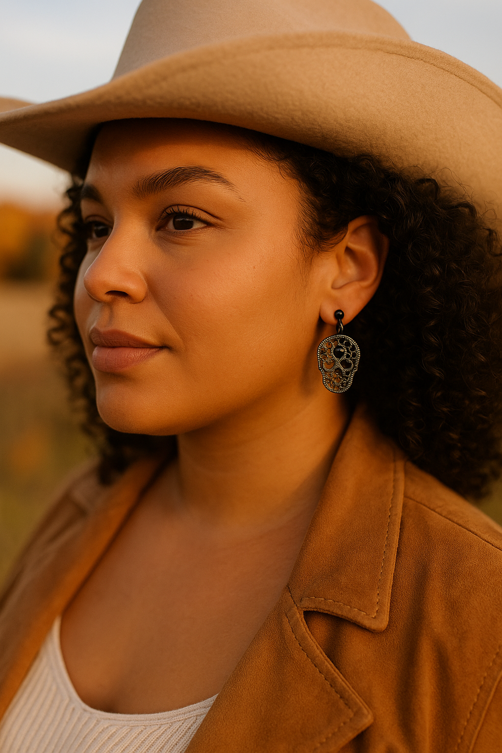 Midnight Soul Skull Earrings