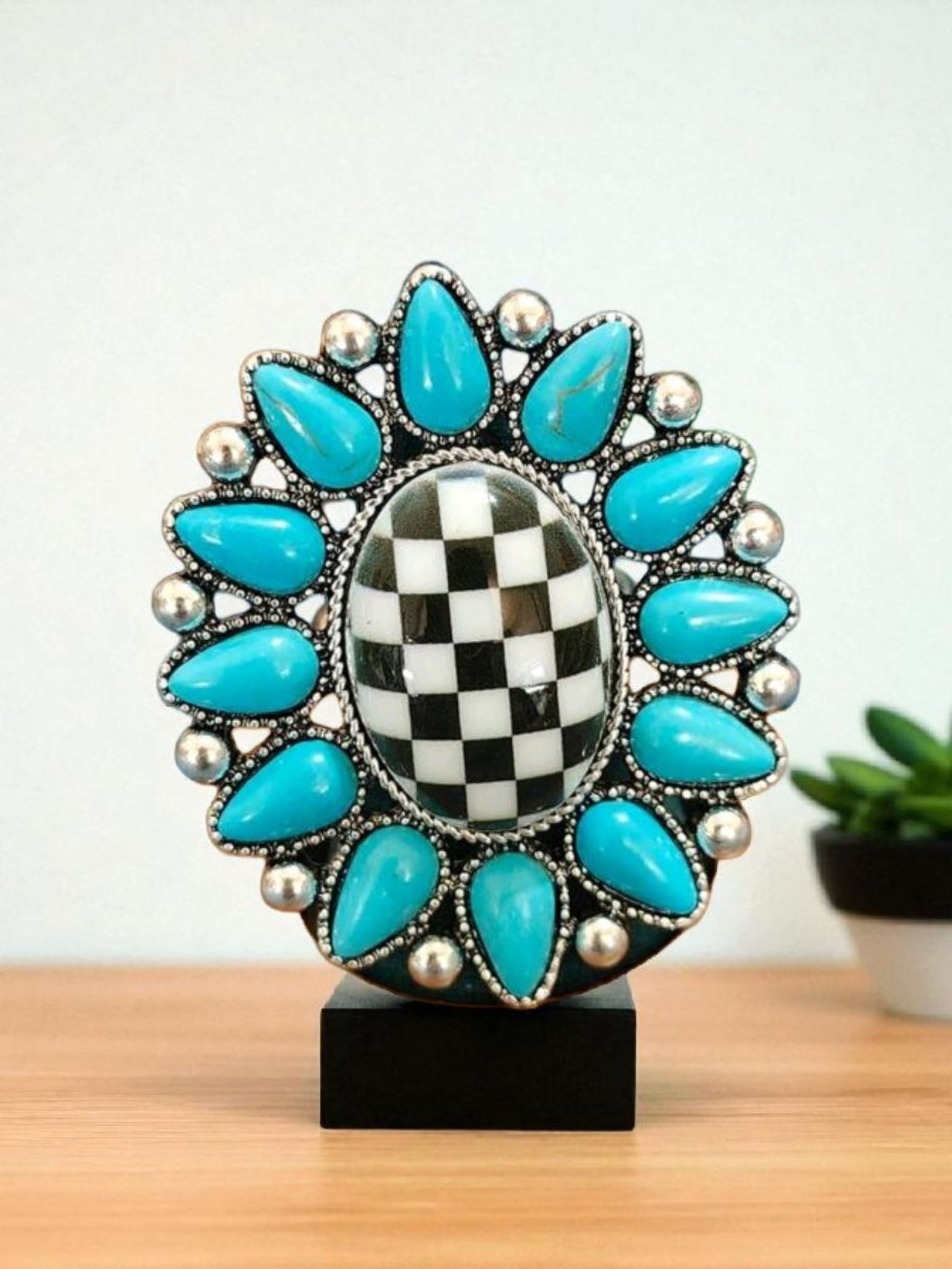 Rodeo Royalty Checkered Ring