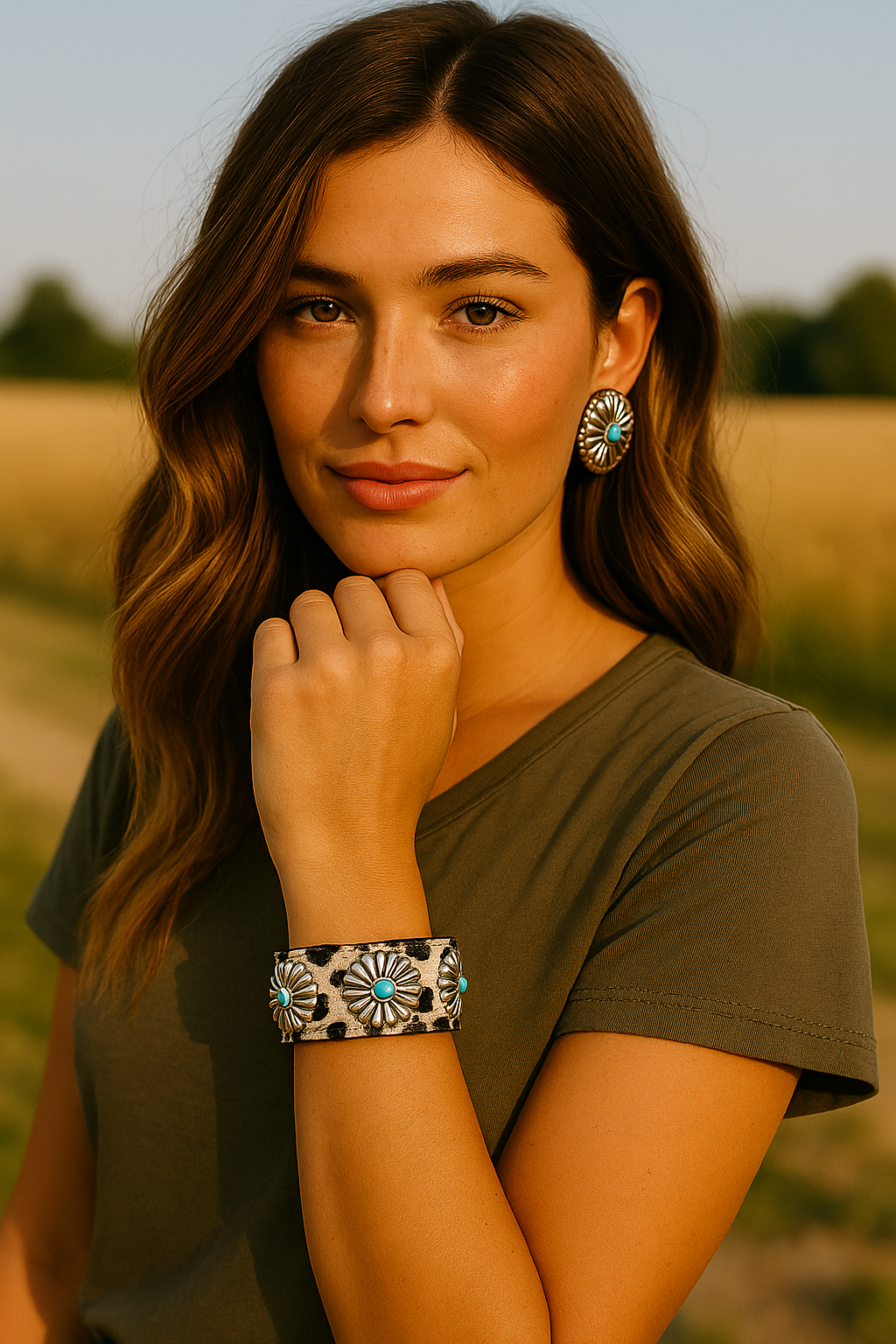Western Concho Snap Cuff