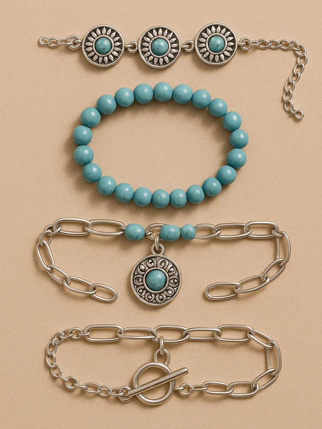 Mandy At The Bay 4 Piece Fashion Bracelet Set