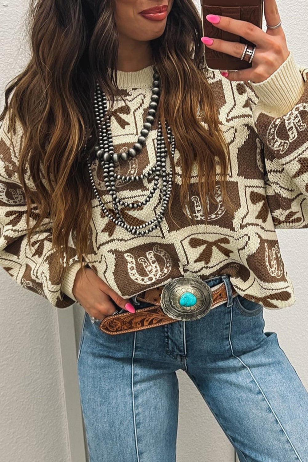 Hitched & Lucky Horseshoe Sweater