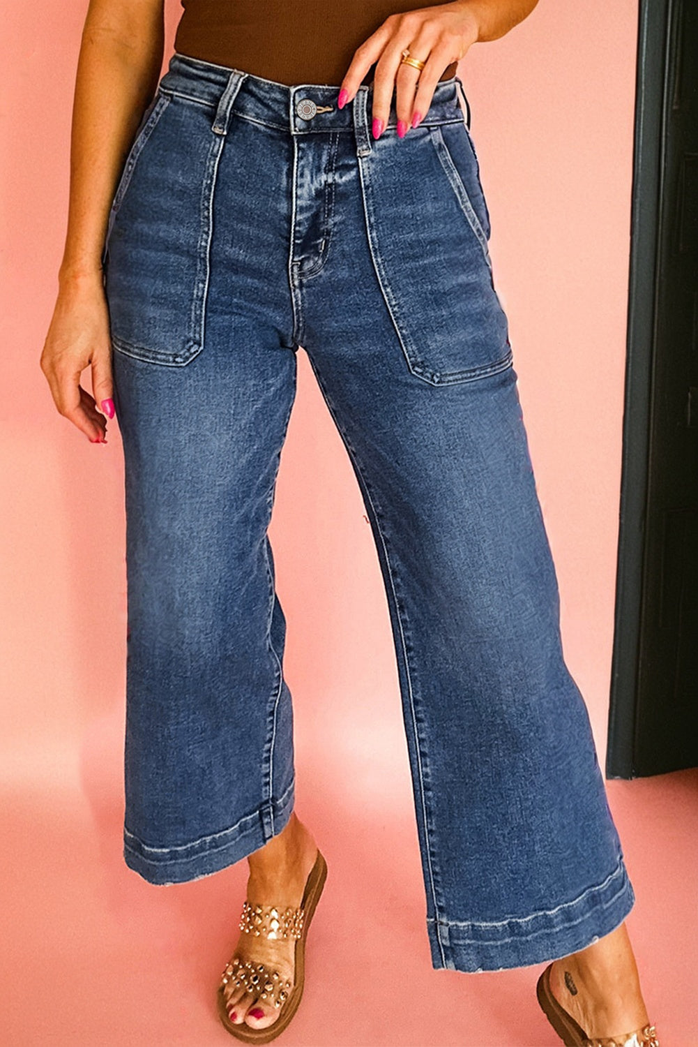 High Noon Seamed Wide Leg Jeans