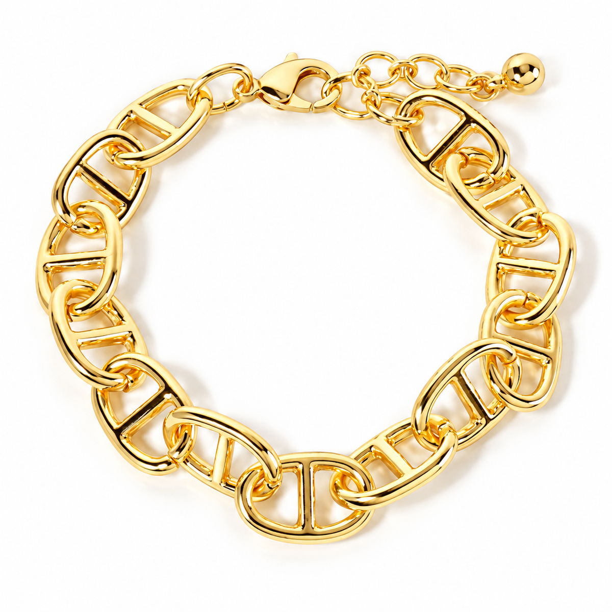 Golden Current Chunky Mariner Link Bracelet