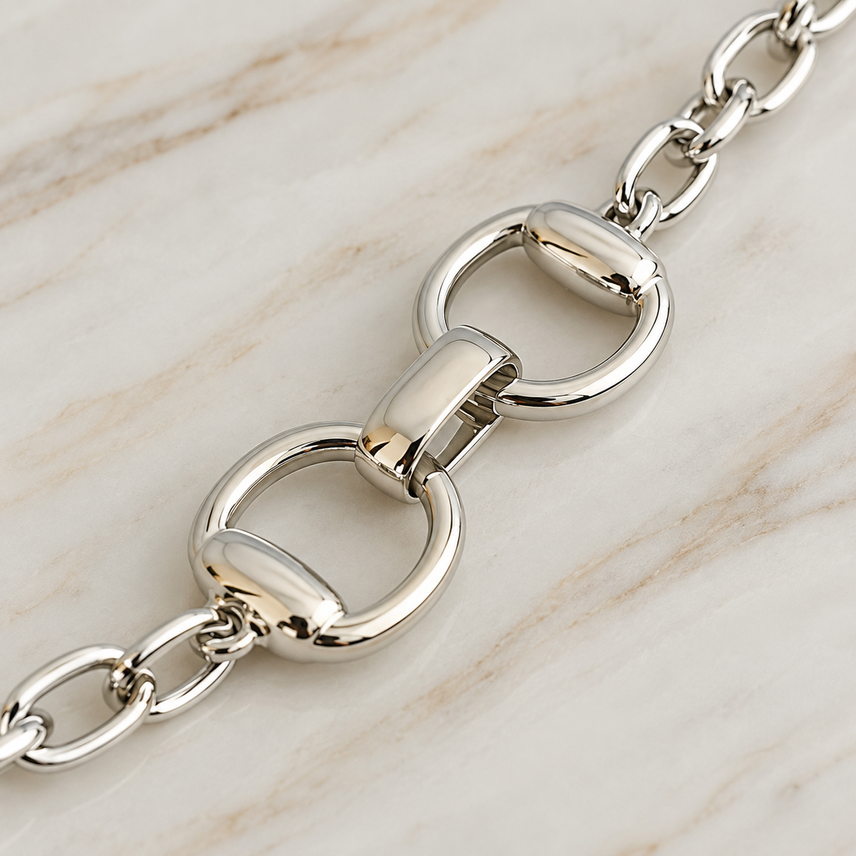 Double Equestrian Horse Bit Chain Necklace – Gold or Silver
