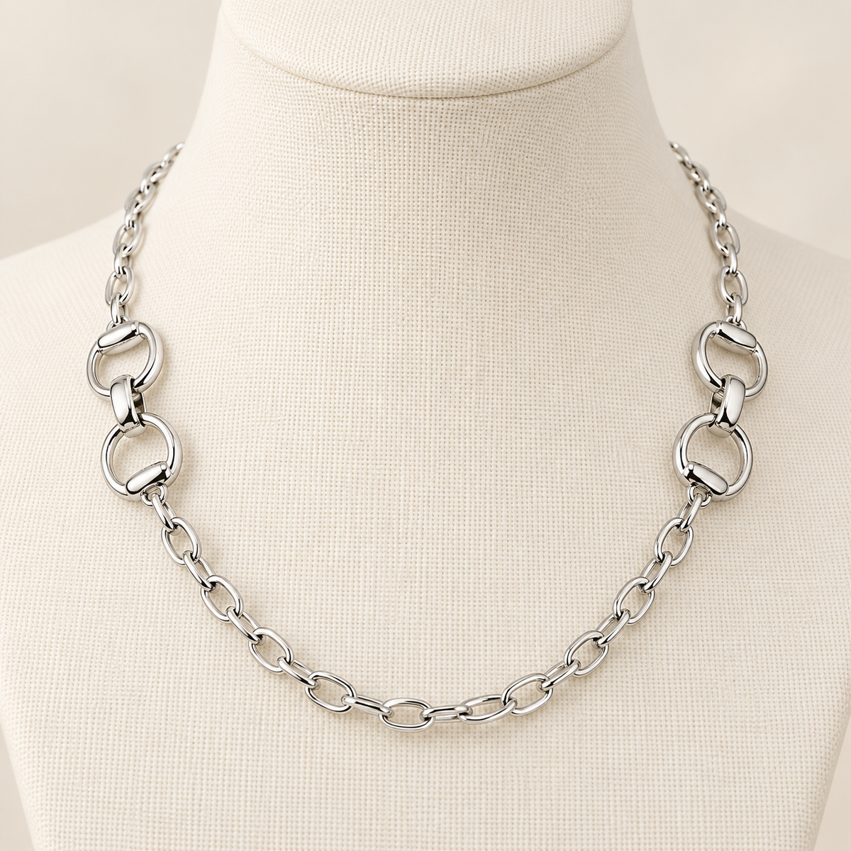 Double Equestrian Horse Bit Chain Necklace – Gold or Silver
