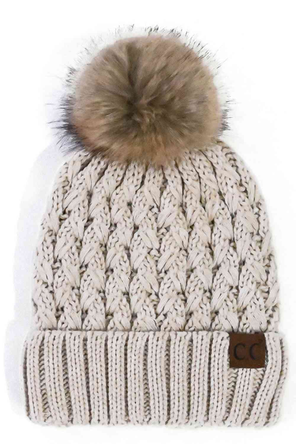 Summit Lattice Pom Beanie