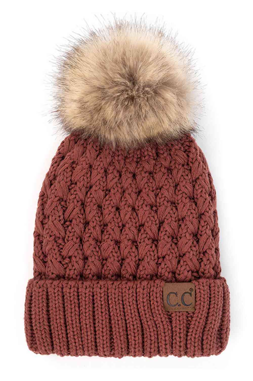 Summit Lattice Pom Beanie