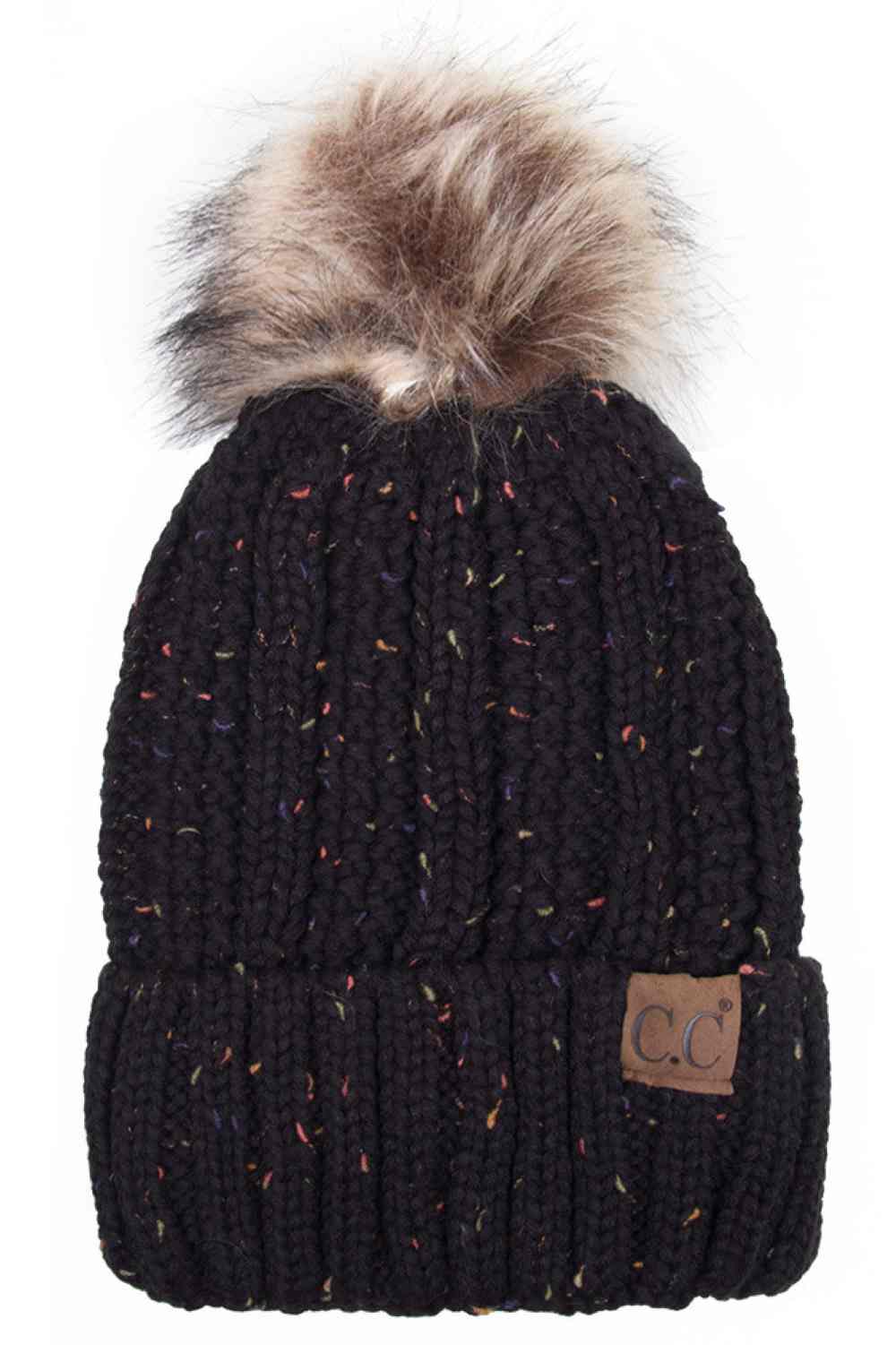 Aspen Confetti Fleece-Lined Pom Beanie