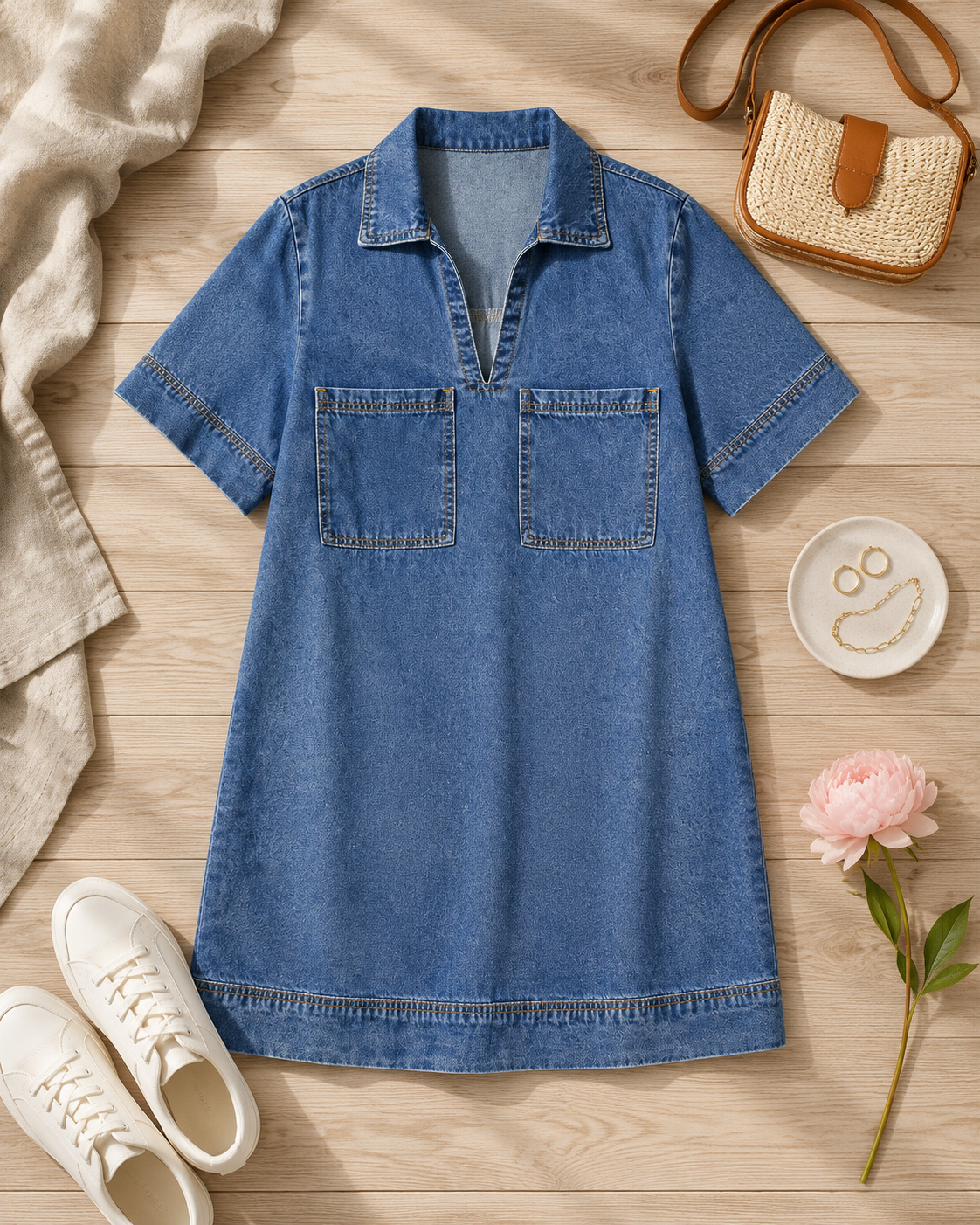 Sunday Drive Denim Mini Dress
