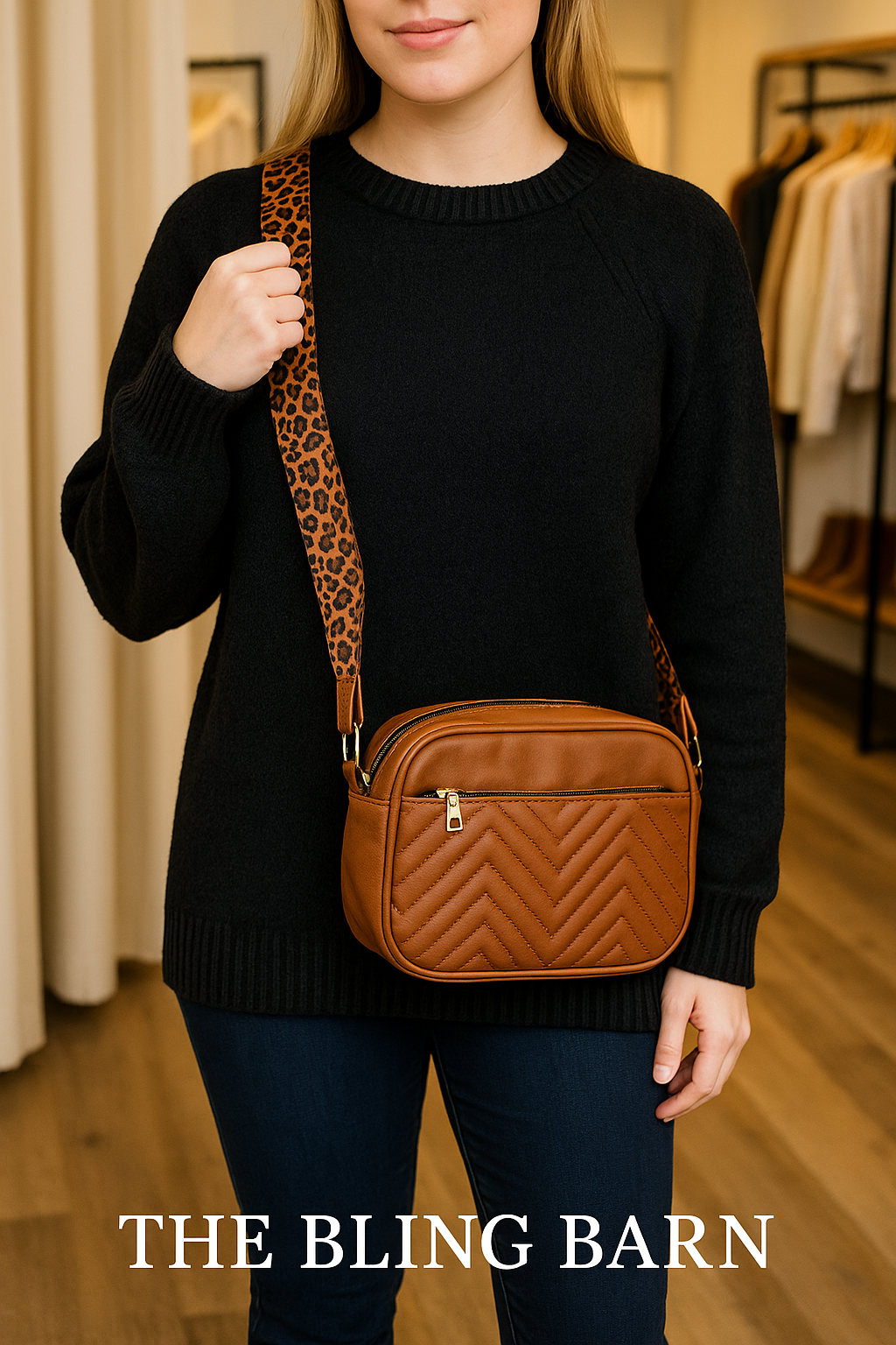 Leopard Lane Quilted Crossbody